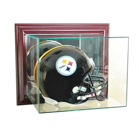 Perfect Cases WMFBH-C Wall Mounted Football Helmet Display Case; Cherry